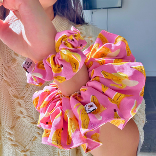 "Happy Banana" Hair Scrunchie