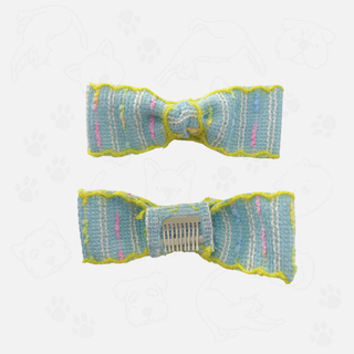 Knitted Ribbon Bow Hair Clip