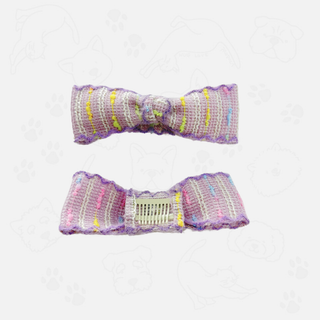 Knitted Ribbon Bow Hair Clip