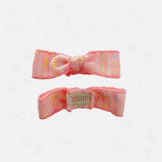 Knitted Ribbon Bow Hair Clip