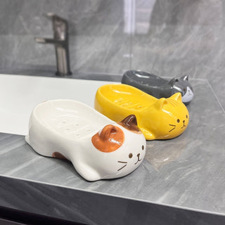 Cat Ceramic Soap Dish